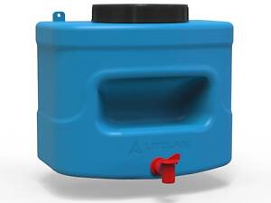 Рукомийник Litolan 10л з мильницею, з пластиковим краном, синього кольору