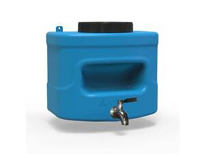 Рукомийник Litolan 10л з нержавіючим краном AISI 304 та мильницею синього кольору