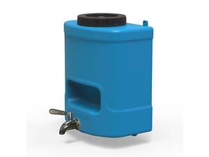 Рукомийник Litolan 15л з нержавіючим краном AISI 304 та мильницею синього кольору
