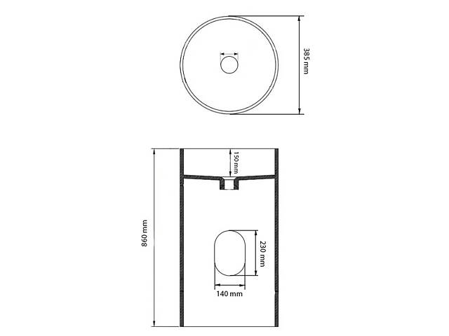 Умивальник (раковина) VBI CATANIA WHITE MATT підлоговий - Фото 3