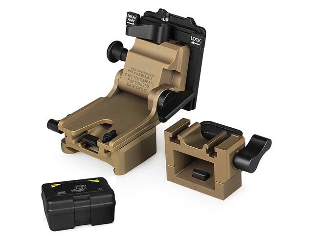 Универсальное NVG крепление с HORN и DOVETAIL интерфейсами для ПНБ PVS-7/14/15/18/21/31 Norotos CL24-0237, коричневый. - Фото 1