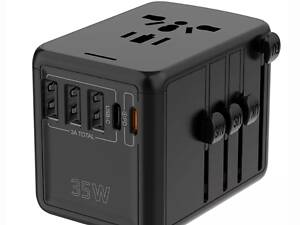 Універсальний адаптер Otravel для подорожей чорний 30W SL-207