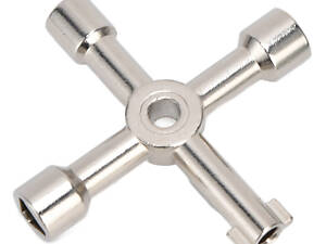 Універсальний ключ тип: B для шаф [4-sided-key-B] 4в1 срібний Tactix