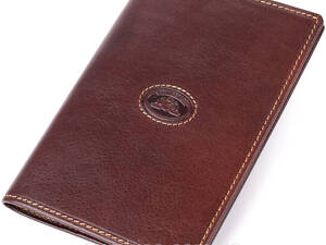 Універсальна обкладинка на паспорт з натуральної глянсової шкіри Tony Perotti 20890_1 (1597 moro) Коричневий