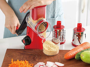 Універсальна ручна овочерізка подрібнювач терка мультислайсер Kitchen Master Червоний