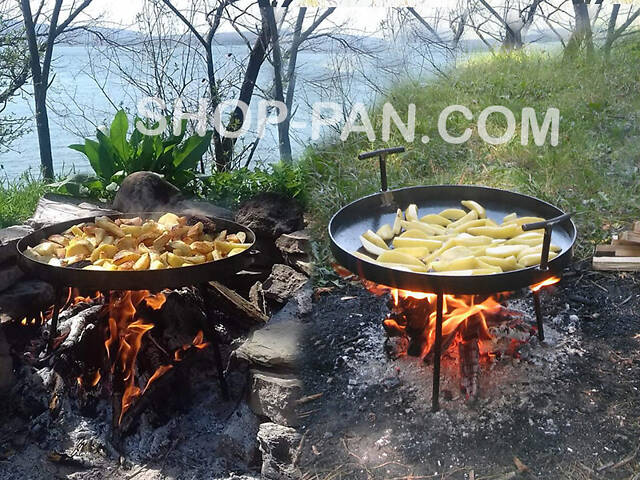 Універсальна сковорода для пікніків 50 см із кришкою - Фото 7