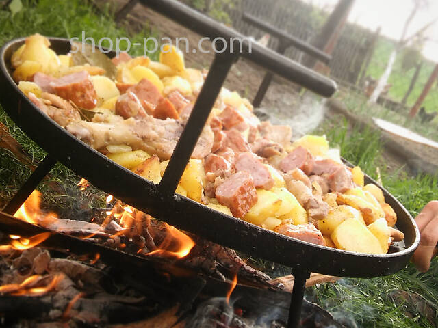 Універсальна туристична сковорода 40 см із диска - Фото 7