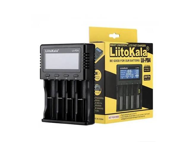 Универсальное 4х канальное зарядное устройство для аккумуляторных батареек LiitoKala Lii-PD4 Черный (30151405) - Фото 3