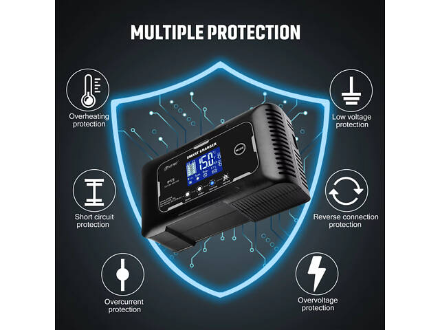 Універсальний зарядний пристрій для акумуляторів Lifepo4 15А №2185 - Фото 4