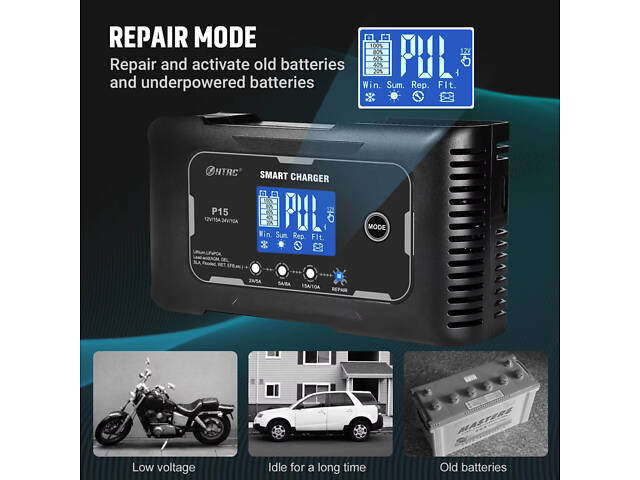 Універсальний зарядний пристрій для акумуляторів Lifepo4 15А №2185 - Фото 5