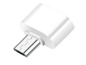 Універсальний адаптер Micro USB до USB, для планшетів, ПК, телефонів. Білий