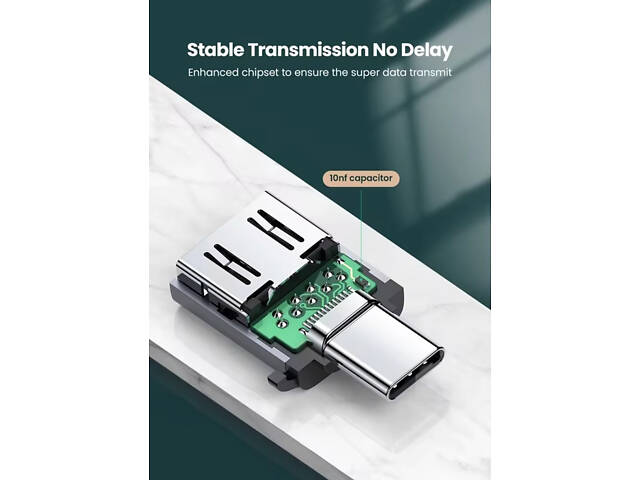 Універсальний адаптер Type-C до USB, для планшетів, ПК, телефонів. Білий - Фото 9