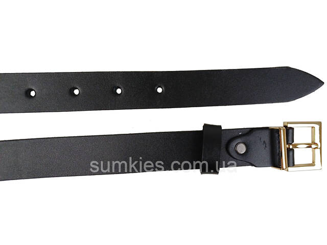 Універсальний жіночий шкіряний ремінь Skipper чорний, ширина 3 см - Фото 5