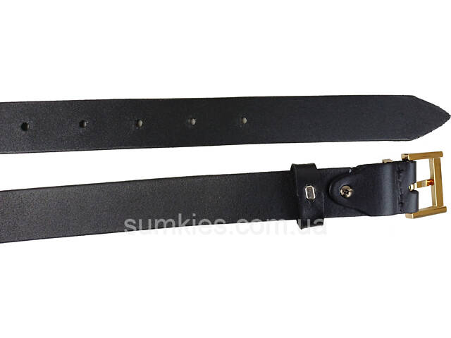 Універсальний жіночий шкіряний ремінь Skipper чорний, ширина 3 см - Фото 6