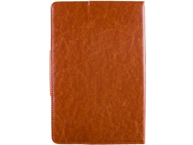 Универсальный кожаный чехол-книжка для планшета 9-10' Коричневый - Фото 2