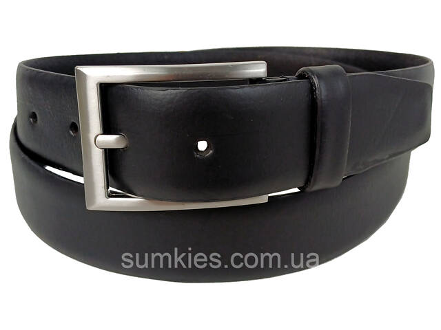 Універсальний чоловічий шкіряний ремінь Isa-Traesko, Німеччина чорний - Фото 1