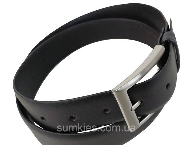 Універсальний чоловічий шкіряний ремінь Isa-Traesko, Німеччина чорний - Фото 3