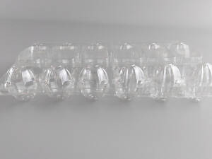 Упаковка для перепелиных яиц 18 ячеек (прамоугольная) прозрачная (50 шт)