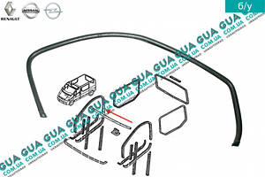 Уплотнитель верхний ( направляющая ) стекла передней правой двери 8200012707 Nissan / НИССАН PRIMASTAR 2000- / ПРИМАСТАР
