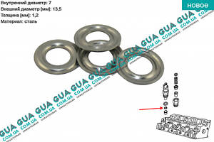 Кільце ущільнювача форсунки (прокладка/шайба 1шт) 7х13,5х1,2 419970 Citroen/СІТРОЕН JUMPER 1994-2002/ДЖАМПЕР