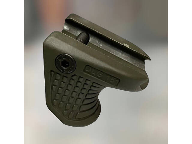 Упор DLG TACTICAL (DLG-151-green) з гніздом для QD антабки, колір Олива, упор на цівку на планку Пікатінні - Фото 1