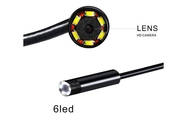 USB ендоскоп для смартфона і ноутбука HD 480P Kerui 655H, 5 метрів, 5.5 мм, жорсткий кабель - Фото 3