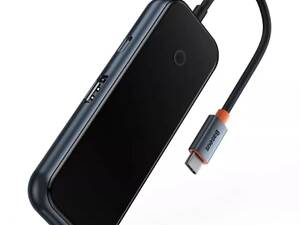 USB-хаб Baseus AcmeJoy 5-Port Type-C HUB Adapter (Type-C to USB3.0*2+USB2.0*1+Type-C PD&Data *1+RJ45*1) yL.