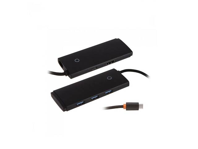 USB-хаб Baseus Lite Series 5-Port Type-C HUB Docking Station (Type-C to HDMI+USB3.0*3+PD) Black yL. - Фото 3