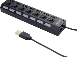 USB хаб Combi концентратор на 7 портів з підсвічуванням