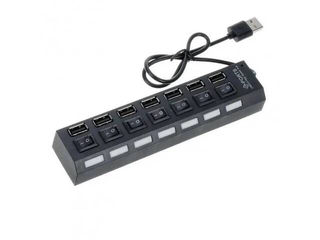 USB хаб Combi концентратор на 7 портів з підсвічуванням - Фото 2