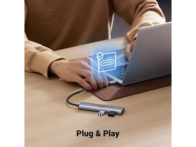 USB-хаб UGREEN 4-Port USB-C Hub yL. - Фото 5