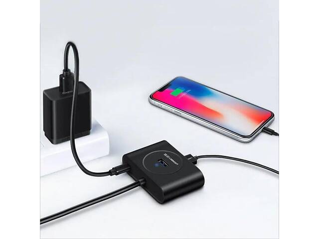 USB-хаб UGREEN USB 3.0 Hub 0.5m (Black) yL. - Фото 4