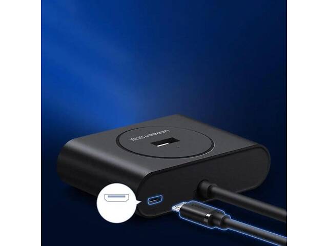USB-хаб UGREEN USB 3.0 Hub 0.5m (Black) yL. - Фото 6