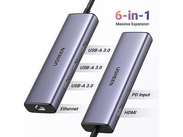 USB-хаб UGREEN USB-C Multifunction Adapter yL. - Фото 7