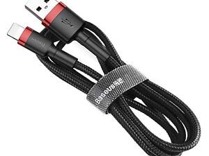 USB кабель Baseus Cafule Cable USB Lightning 2.4 A / 1m - Black/Red