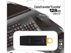 USB-накопитель Kingston DT Exodia 128GB USB Flash Drive 3.2 128 Гб Black / Yellow