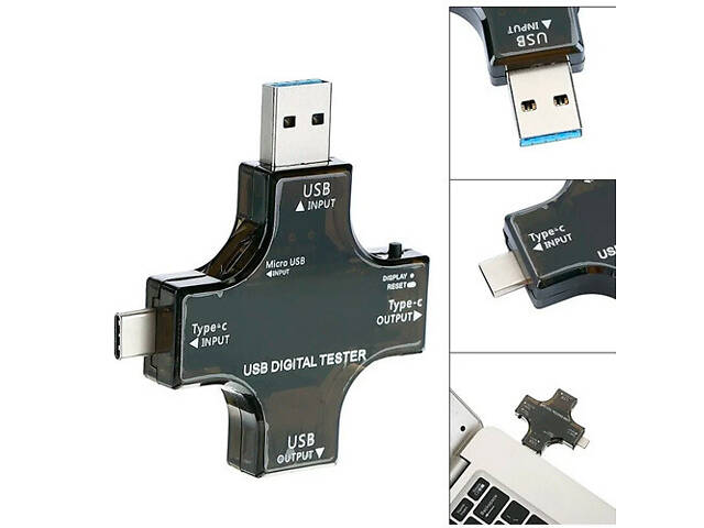 USB тестер струму напруги ємності, з Bluetooth, Type-C MicroUSB, Atorch J-7C - Фото 3