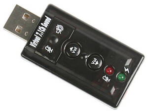 USB Звукова карта 7.1 3D звук регулятор гучності