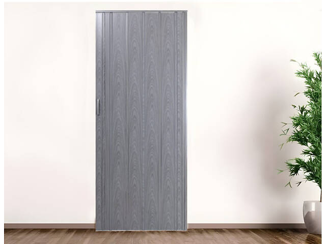 Двері гармошка посилені, Сірий 850*2030мм, товщина 12 мм. Двері міжкімнатні складні. Доставка - Фото 3