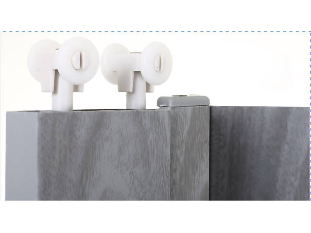 Двері гармошка посилені, Сірий 850*2030мм, товщина 12 мм. Двері міжкімнатні складні. Доставка - Фото 2