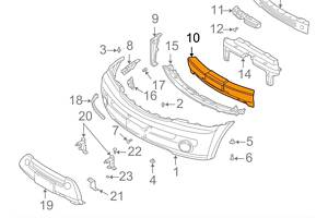 Усилитель (шина) переднего бампера Kia Sorento 03-06 OE 865213E000