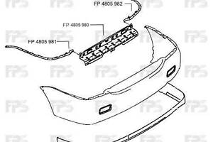 Усилитель бампера Mitsubishi Lancer 9 -08 седан заднего (шина) (FPS). MR520344