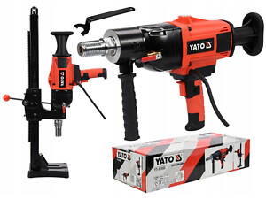 Професійна установка алмазного буріння з стійкою YATO YT-81980 : 2200 Вт, 1200 об/хв діамантове свердлильне обладнання