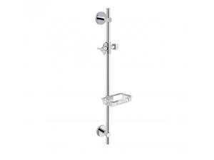 Стійка стійка Qtap Sprha 700 мм округла з полицею QT003 Chrome