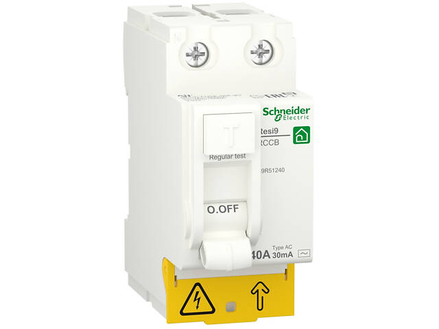 Устройство защитного отключения (УЗО) 2P 40A 30мА тип АС [R9R51240] RESI9 Schneider Electric