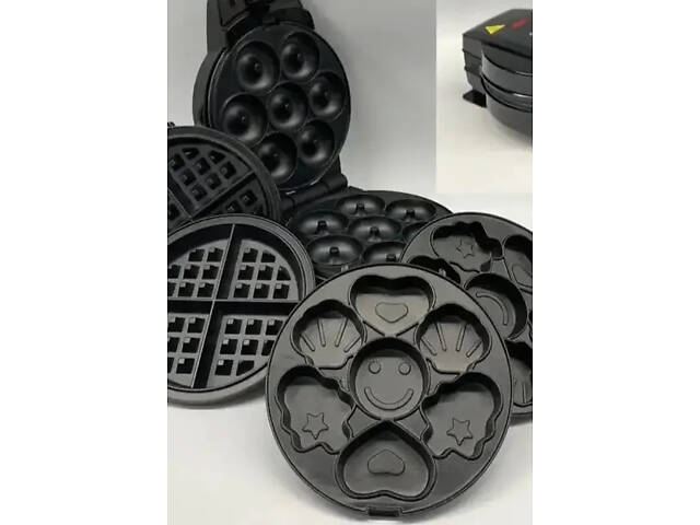 ОЧЕНКА! Вафельниця апарат для пончиків Rainberg RB-2275 3в1 1800 Вт (Немає однієї насадки 2574) - Фото 6