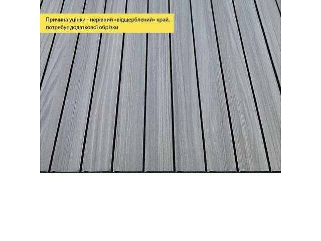 УЦІНКА. Покриття вінілове самоклеюче 3D рейки 600х600х2,8мм Тік сивий SW-00002966 - Фото 2