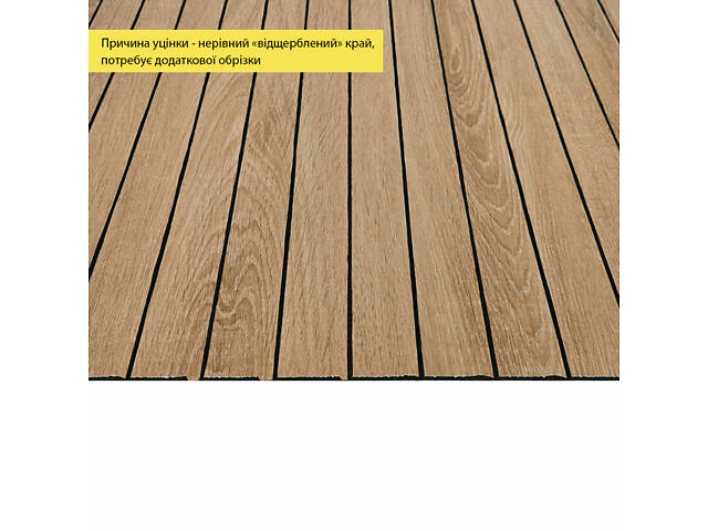 УЦІНКА. Покриття вінілове самоклеюче 3D рейки 600х600х2,8мм Світлий мигдаль SW-00002964 - Фото 2