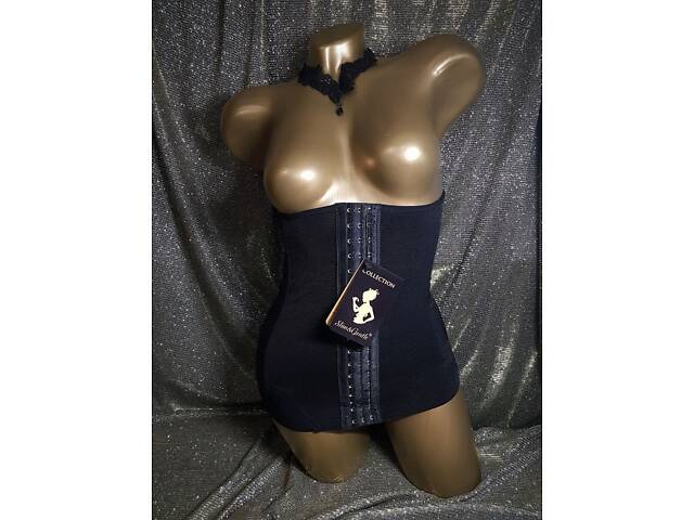 Утягуючий корсет Slim&Gentle 006 30 на талію 78-85 см чорний без мережива - Фото 2