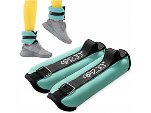 Обважнювачі-манжети для ніг та рук 4FIZJO 2 x 0.5 кг Black/Turquoise (P-5907739311887)